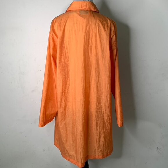 Diane von Furstenberg The Color Authority Orange 100% Nylon Lightweight Jacket M - Picture 11 of 16